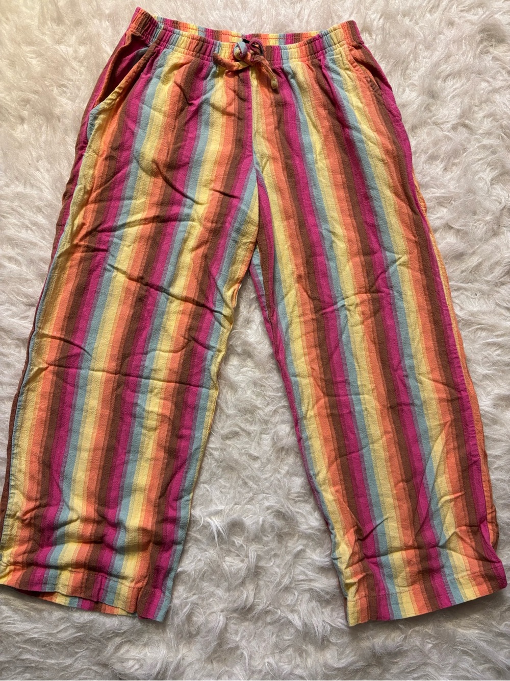 art class Rainbow Stripe Pants - Pink Yellow Blue Orange